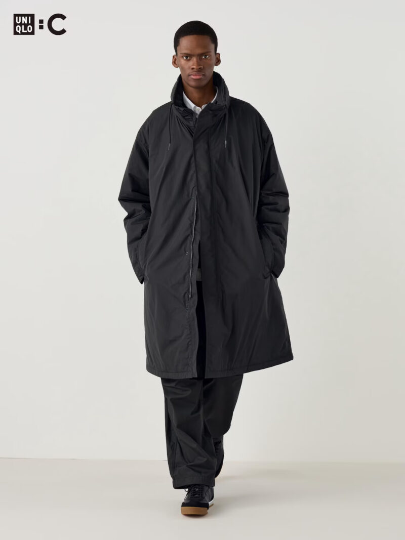 たいまつ様専用　ユニクロC フーデッドコート　XXL ブラック　UNIQLOC ユニクロ公式 | フーデッドコート